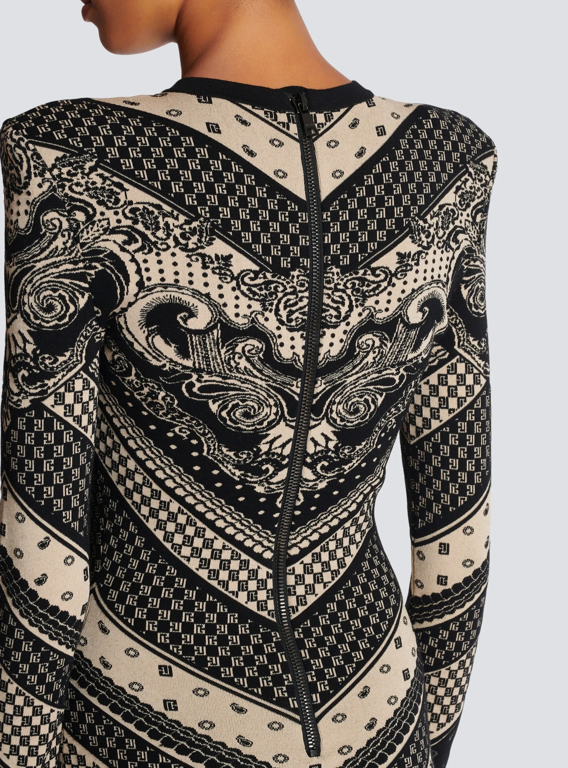 Flash Sale Monogram And Paisley Knit Short Dress Women Knitwear|Dresses