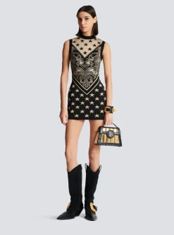 Best Sale Monogram And Star Knit Short Dress Women Knitwear|Dresses