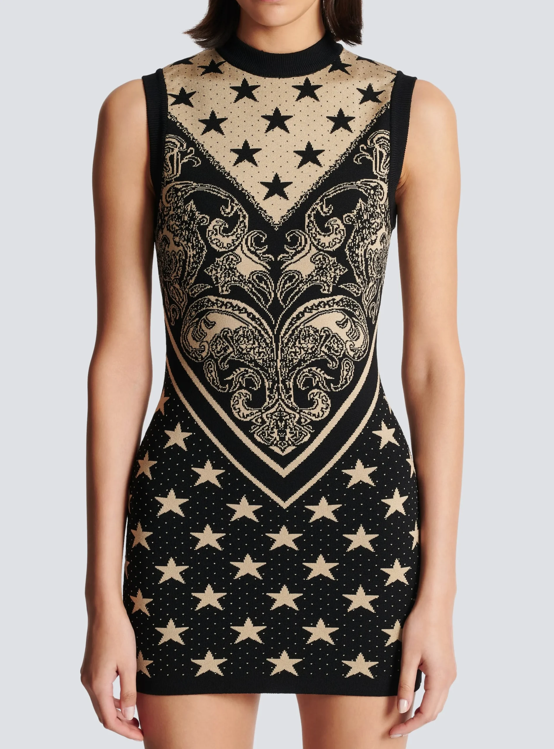 Best Sale Monogram And Star Knit Short Dress Women Knitwear|Dresses