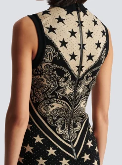 Best Sale Monogram And Star Knit Short Dress Women Knitwear|Dresses