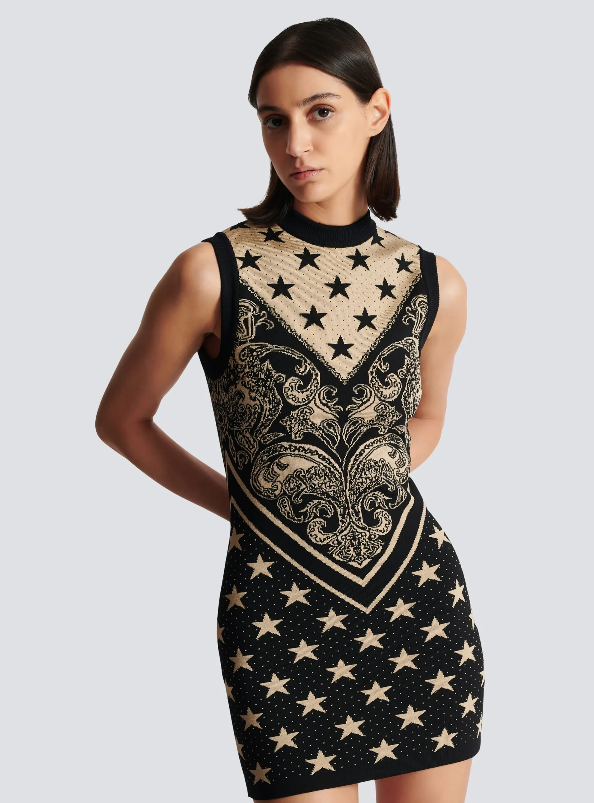Best Sale Monogram And Star Knit Short Dress Women Knitwear|Dresses