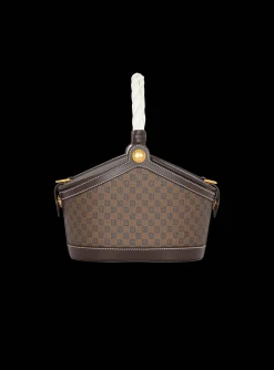 Shop Monogram Canvas And Leather Bucket Bag Women Mini Bags|Shoulder Bags