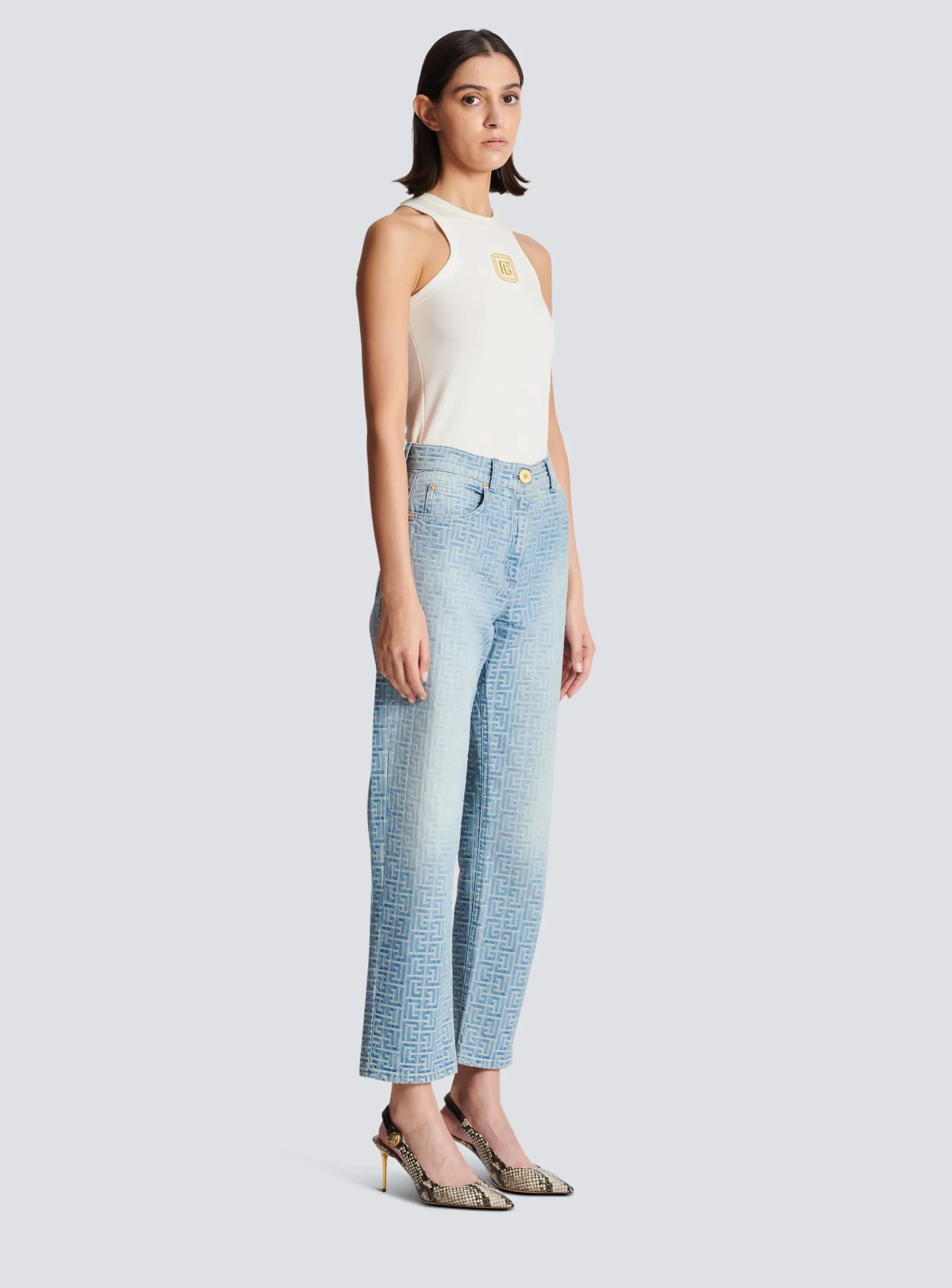 Outlet Monogram Classic Jeans Women Denim