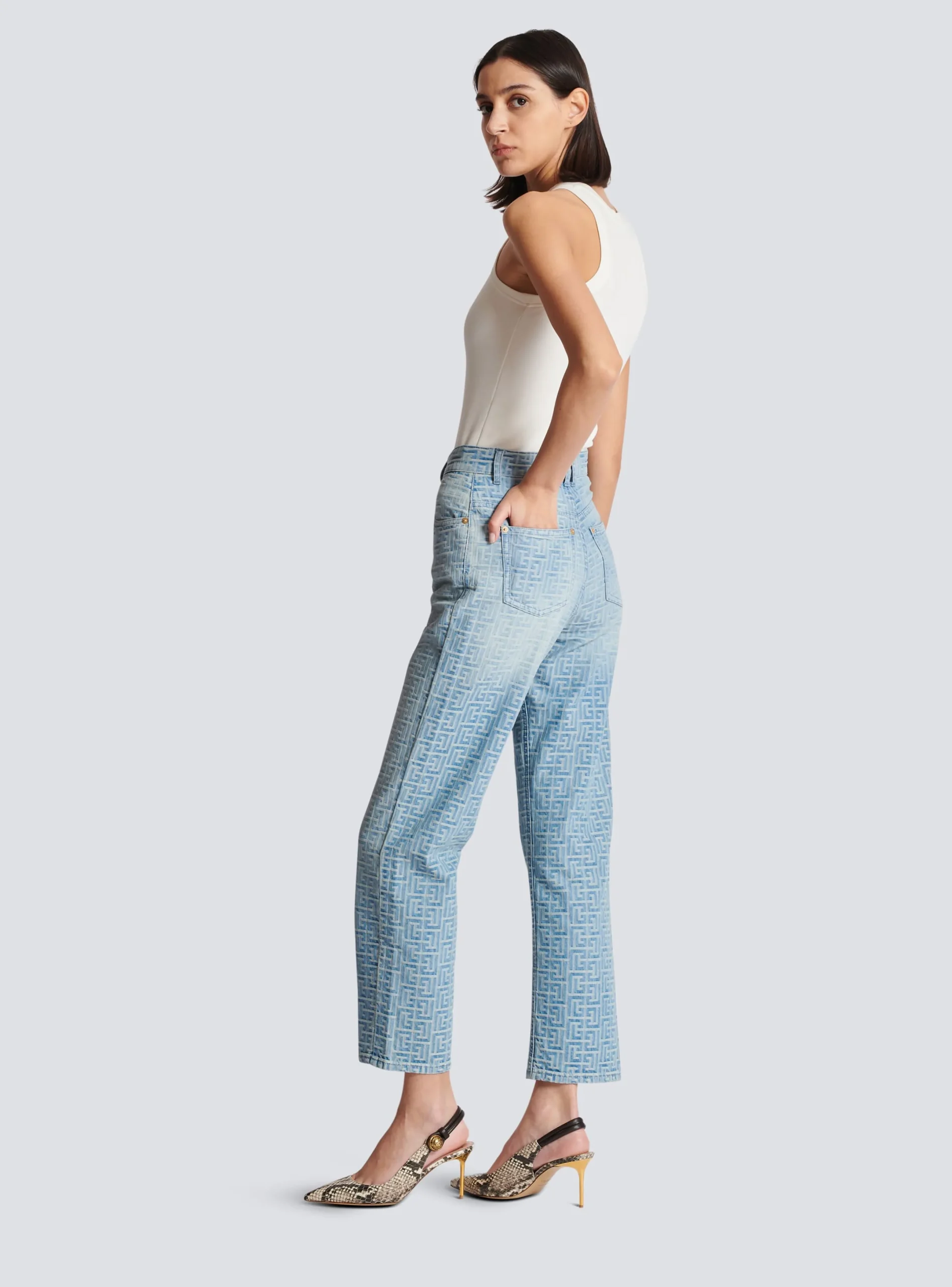 Outlet Monogram Classic Jeans Women Denim