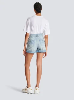 Fashion Monogram Denim Short Women Denim