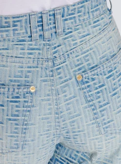 Fashion Monogram Denim Short Women Denim