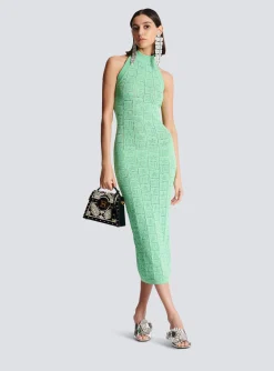 Cheap Monogram Knit Backless Dress Women Knitwear|Dresses
