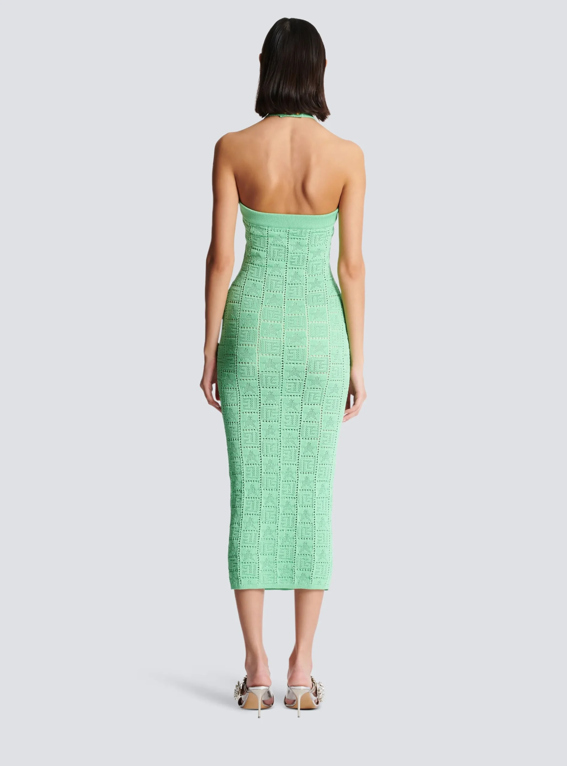 Cheap Monogram Knit Backless Dress Women Knitwear|Dresses