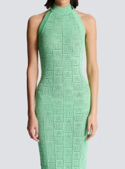 Cheap Monogram Knit Backless Dress Women Knitwear|Dresses