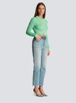Fashion Monogram Knit Cardigan Women Knitwear