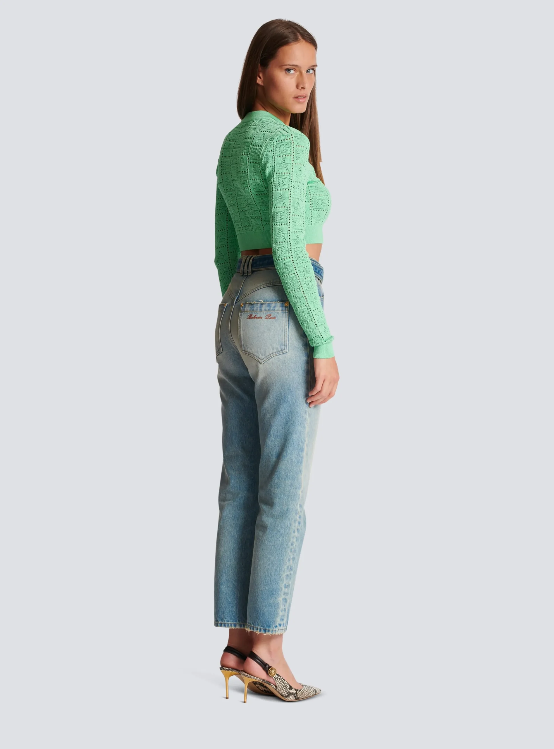 Fashion Monogram Knit Cardigan Women Knitwear