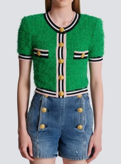 Hot Monogram Knit Cardigan Women Knitwear|Tops And Shirts