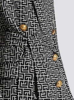 Store Monogram Printed Jacket With Shawl Collar Women Jackets And Blazers