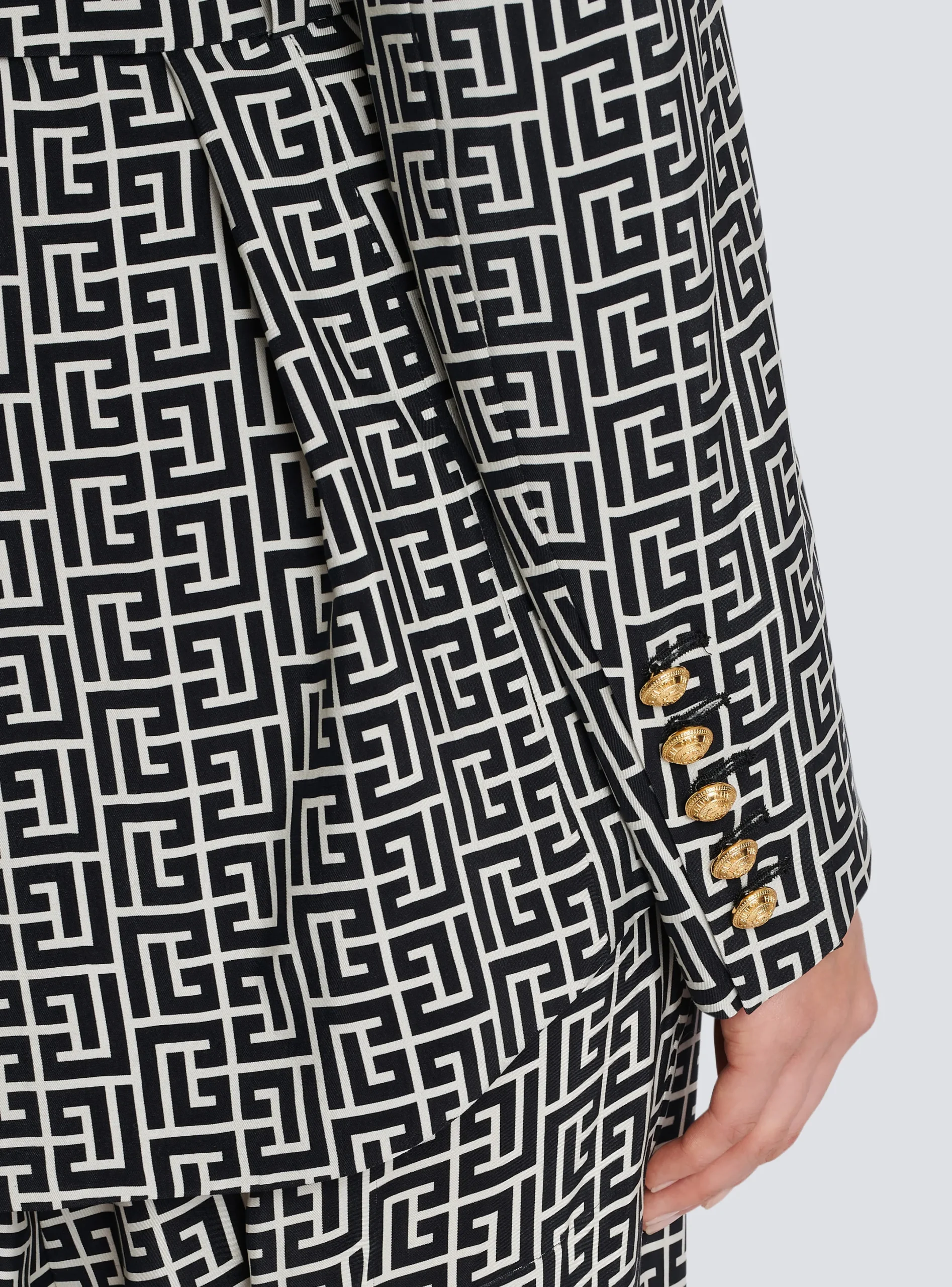 Store Monogram Printed Jacket With Shawl Collar Women Jackets And Blazers