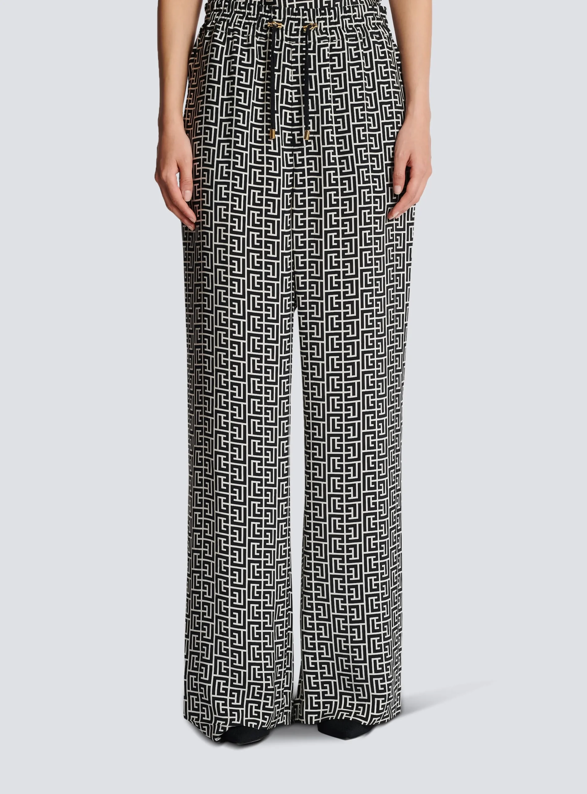 Sale Monogrammed Flowing Trousers Women Trousers And Shorts