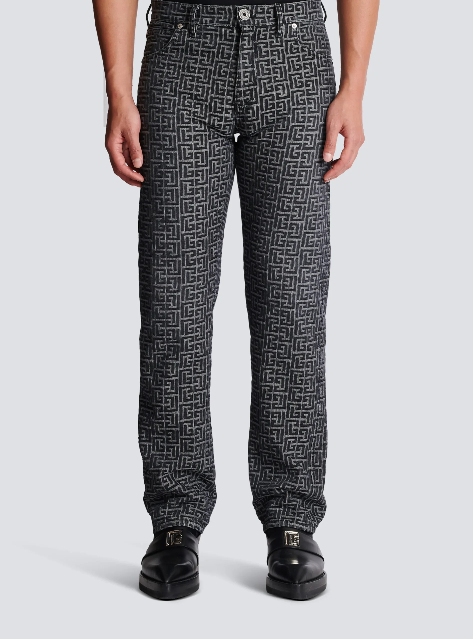 Flash Sale Monogrammed Jacquard Denim Jeans Denim