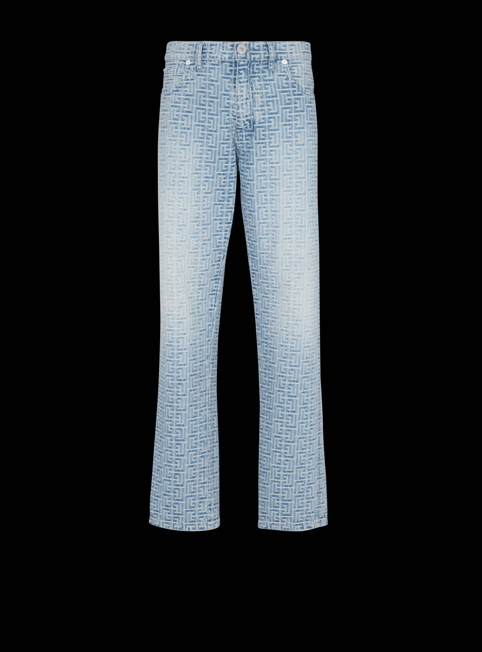 New Monogrammed Jacquard Denim Jeans Denim