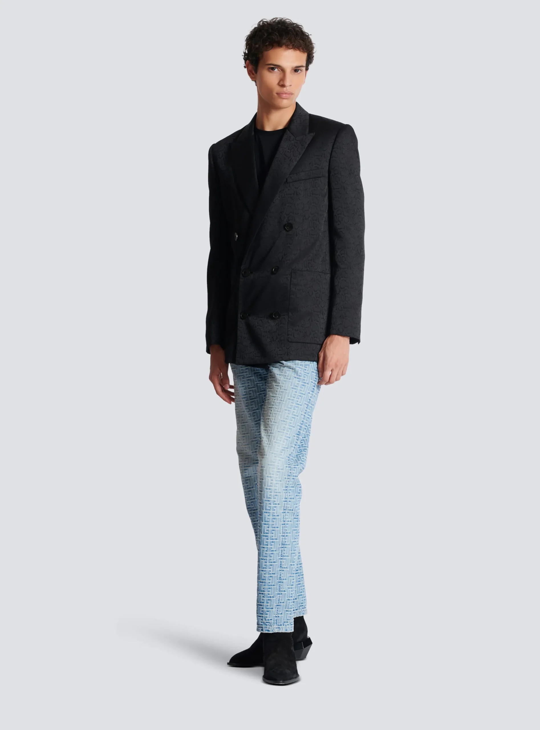 New Monogrammed Jacquard Denim Jeans Denim