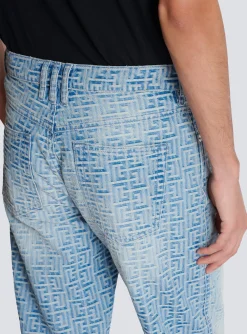 New Monogrammed Jacquard Denim Jeans Denim