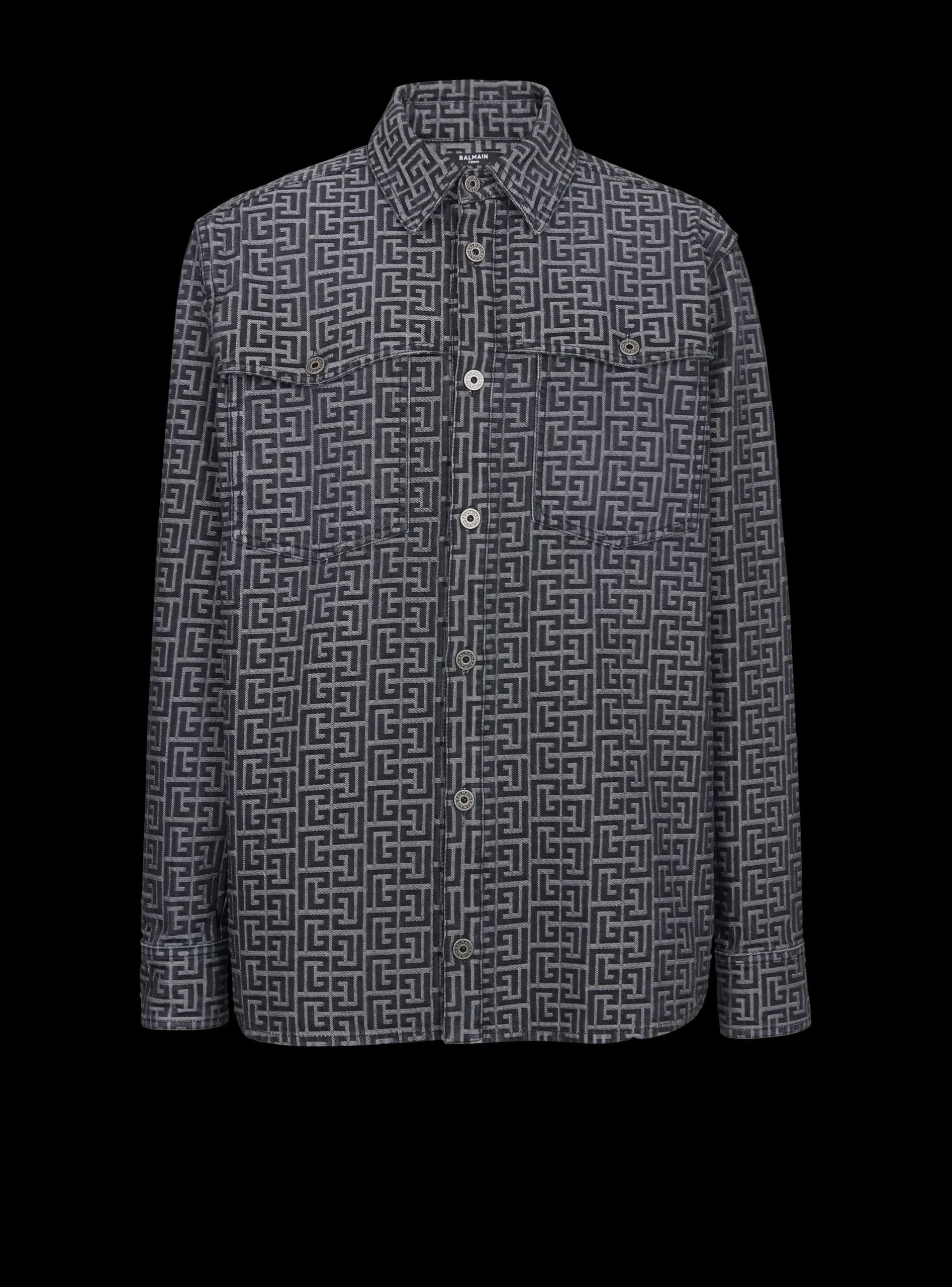 Cheap Monogrammed Jacquard Denim Shirt Shirts And Polos|Denim