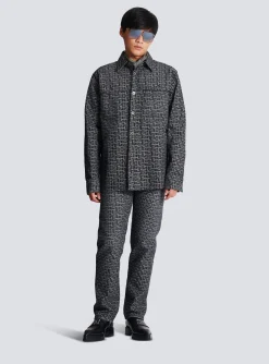 Cheap Monogrammed Jacquard Denim Shirt&nbsp; Shirts And Polos|Denim