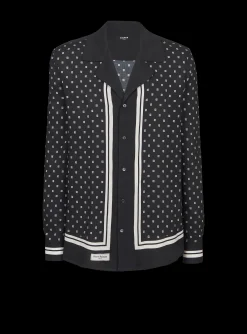 Fashion Monogrammed Scarf-print Shirt Shirts And Polos