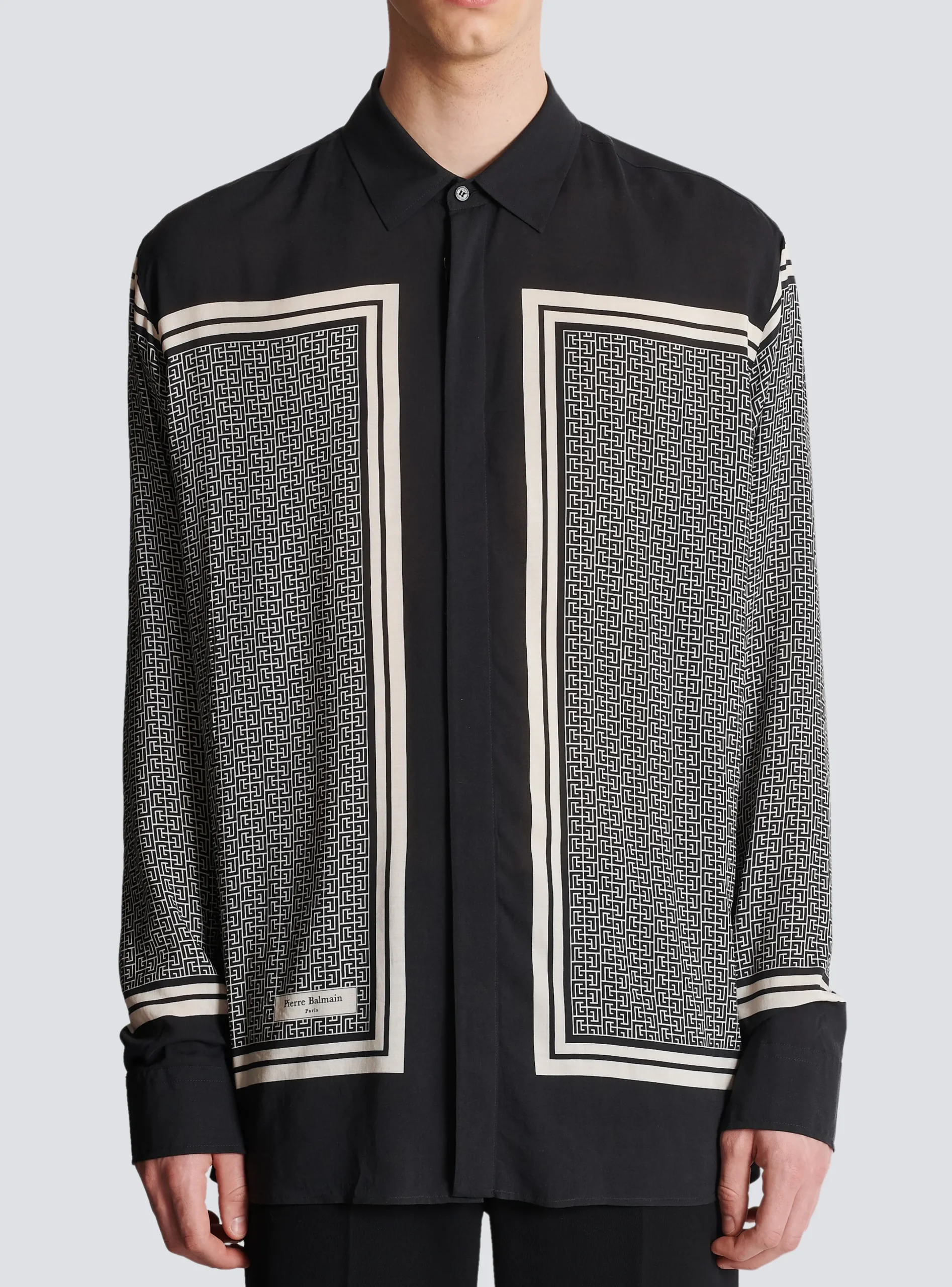 Fashion Monogrammed Scarf-print Shirt Shirts And Polos