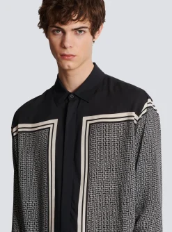 Fashion Monogrammed Scarf-print Shirt Shirts And Polos