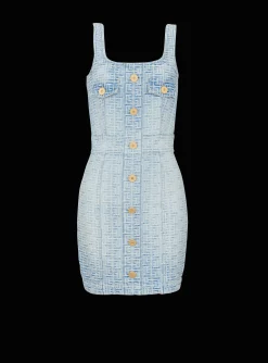 Clearance Monogrammed Short Denim Dress Women Denim|Dresses