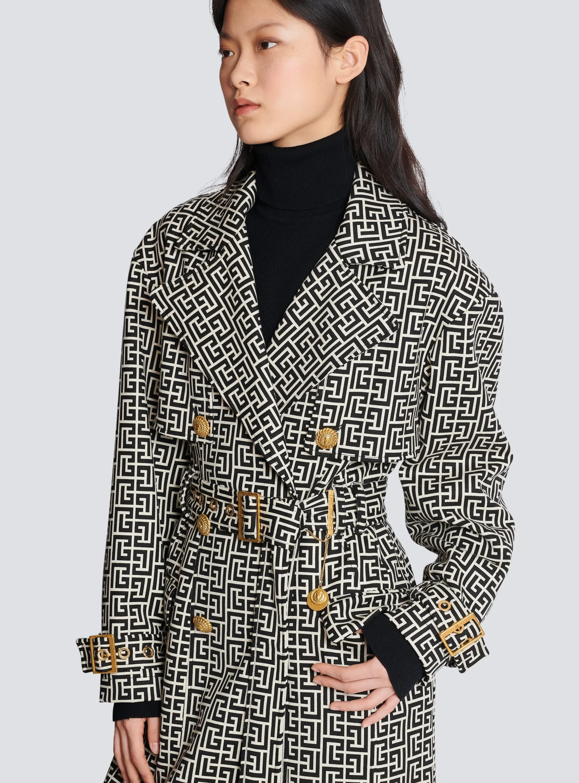 Store Monogrammed Trench Coat Women Outerwear