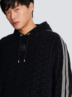 Flash Sale Monogrammed Velvet Hooded Sweatshirt Sportswear|Sweatshirts