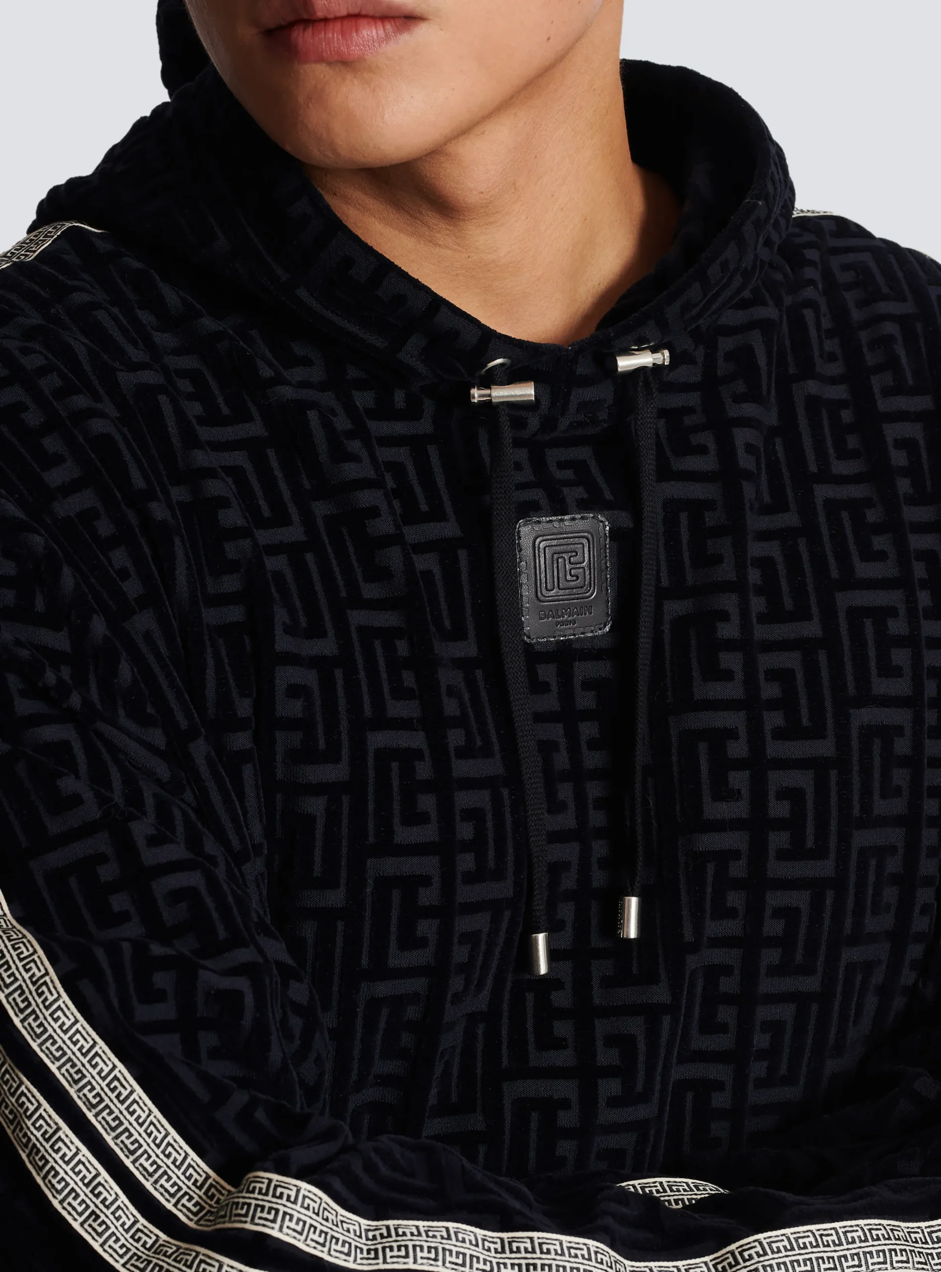 Flash Sale Monogrammed Velvet Hooded Sweatshirt Sportswear|Sweatshirts