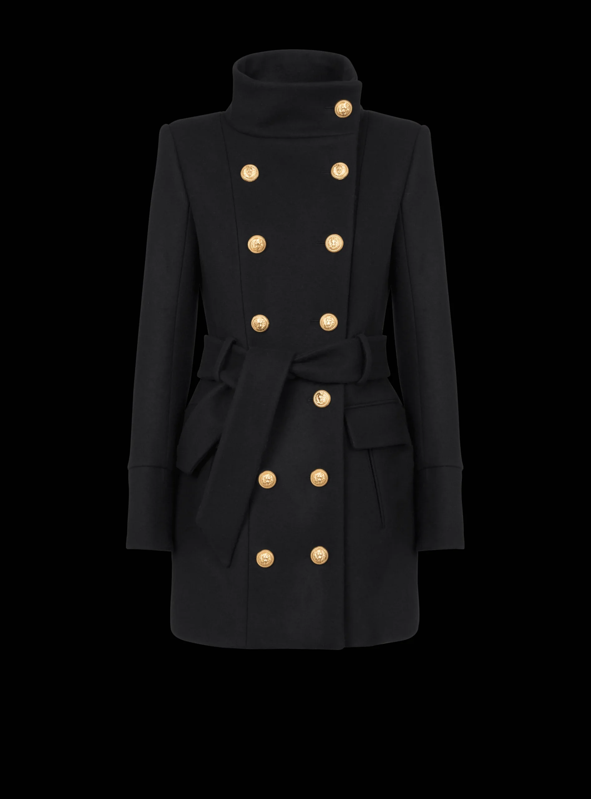Flash Sale Officer Coat With Belt Women Outerwear