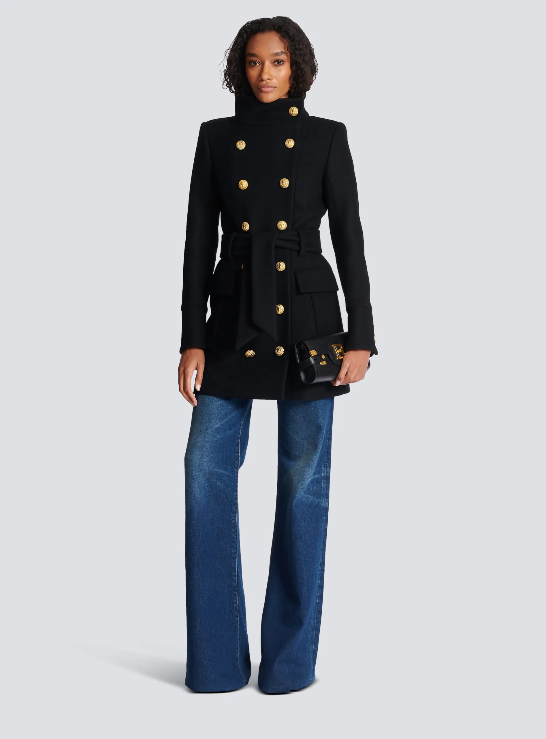 Flash Sale Officer Coat With Belt Women Outerwear