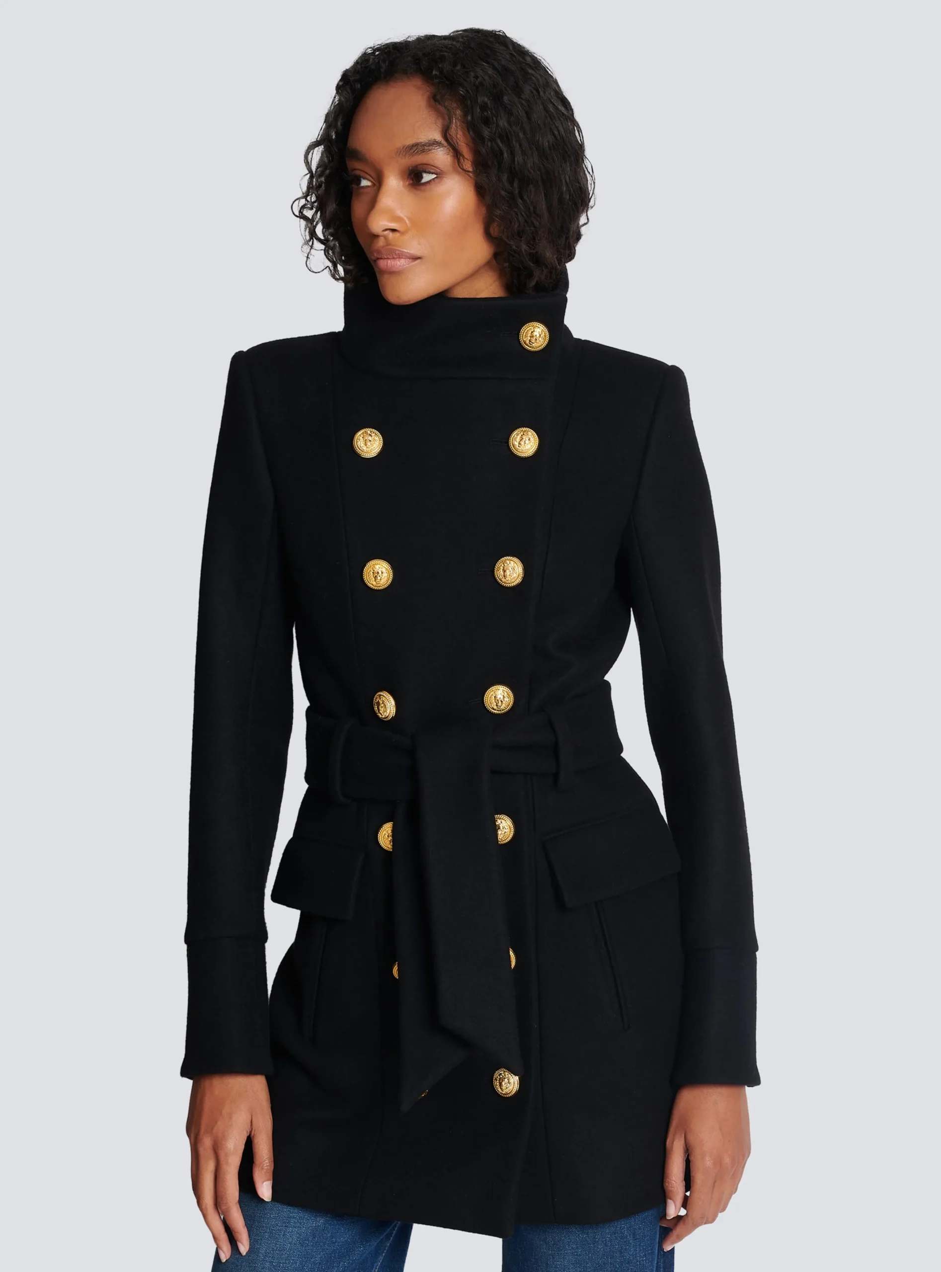 Flash Sale Officer Coat With Belt Women Outerwear