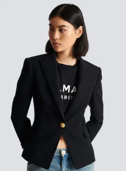 Discount One-button Wool Blazer Women Jackets And Blazers