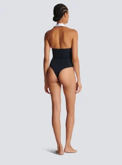 Flash Sale One-piece Swimsuit With Contrasting Collar Women Swimwear