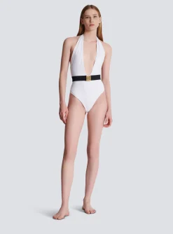 Hot One-piece Swimsuit With PB Belt Women Swimwear