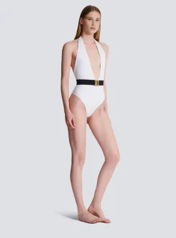 Hot One-piece Swimsuit With PB Belt Women Swimwear