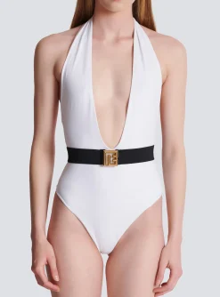 Hot One-piece Swimsuit With PB Belt Women Swimwear