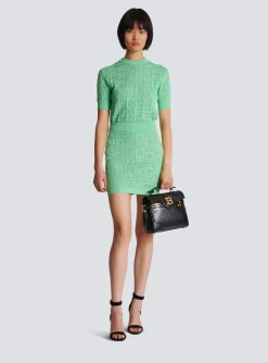 Cheap Openwork Monogram Knit Skirt Women Skirts|Knitwear