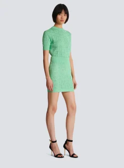 Cheap Openwork Monogram Knit Skirt Women Skirts|Knitwear