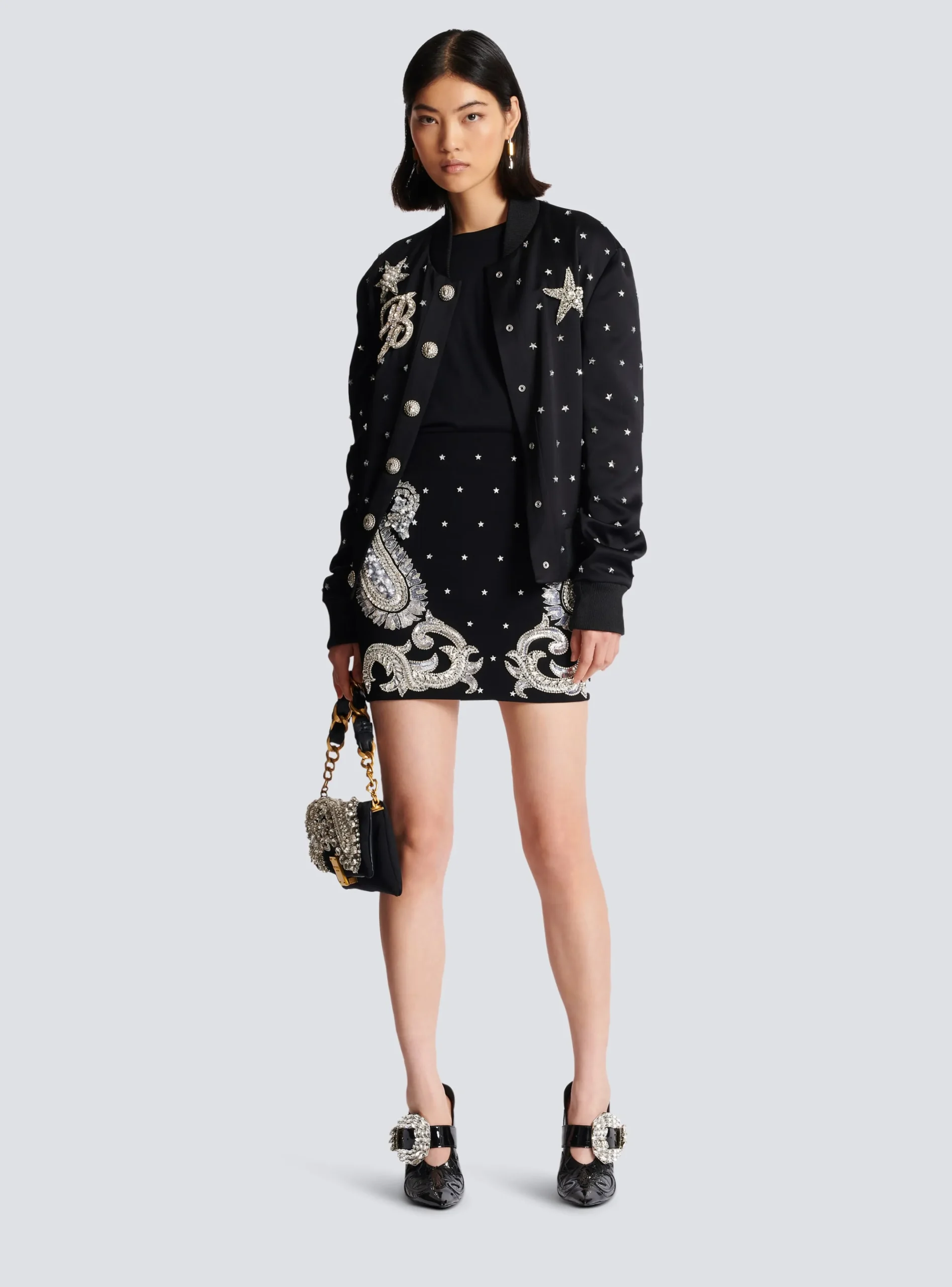 Outlet Paisley And Stars Embroidered Skirt Women Skirts