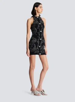 Online Paisley Knit Sleeveless Dress Women Dresses