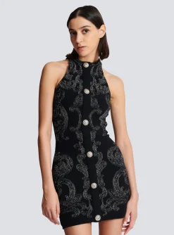 Online Paisley Knit Sleeveless Dress Women Dresses
