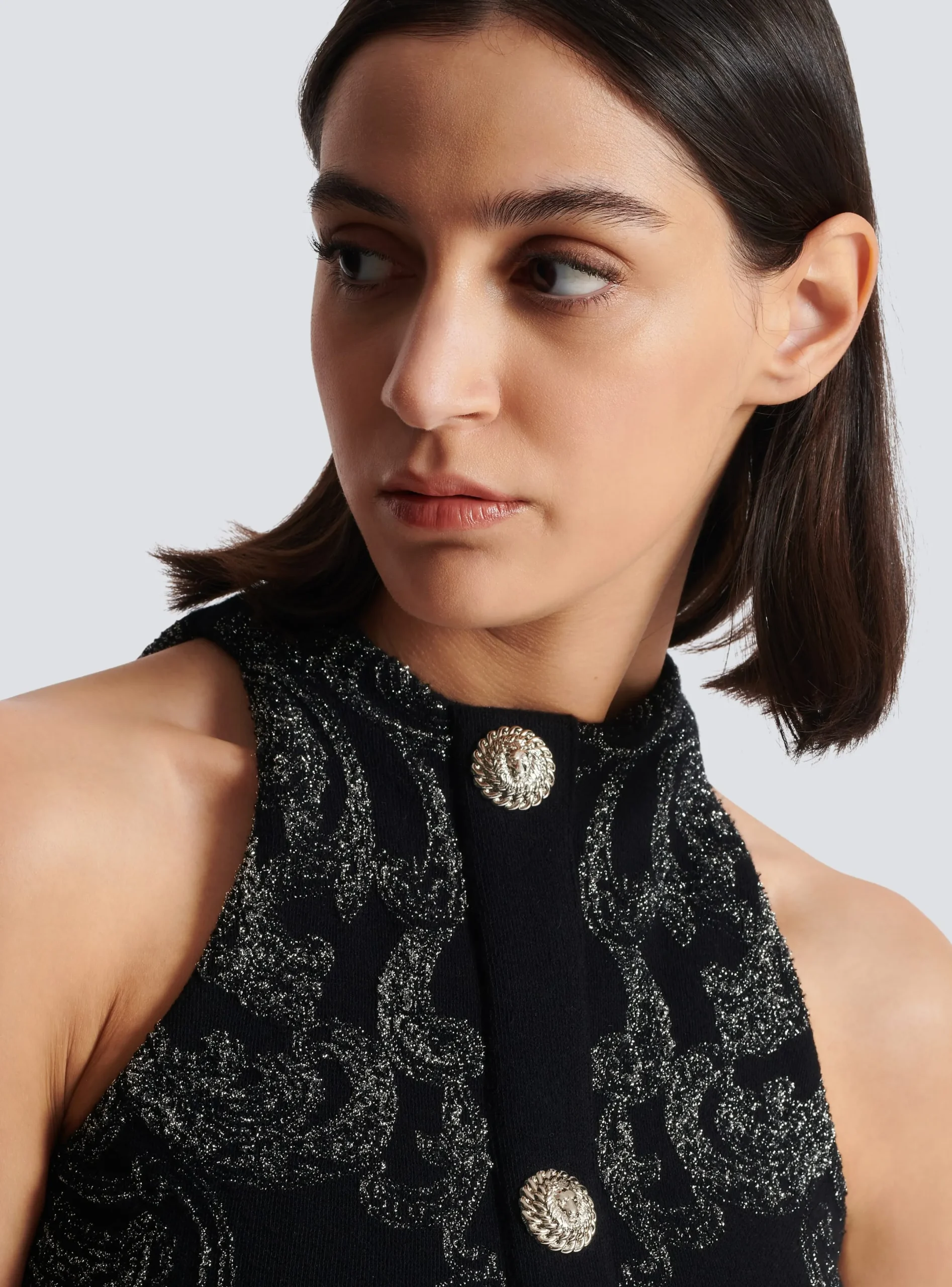 Online Paisley Knit Sleeveless Dress Women Dresses