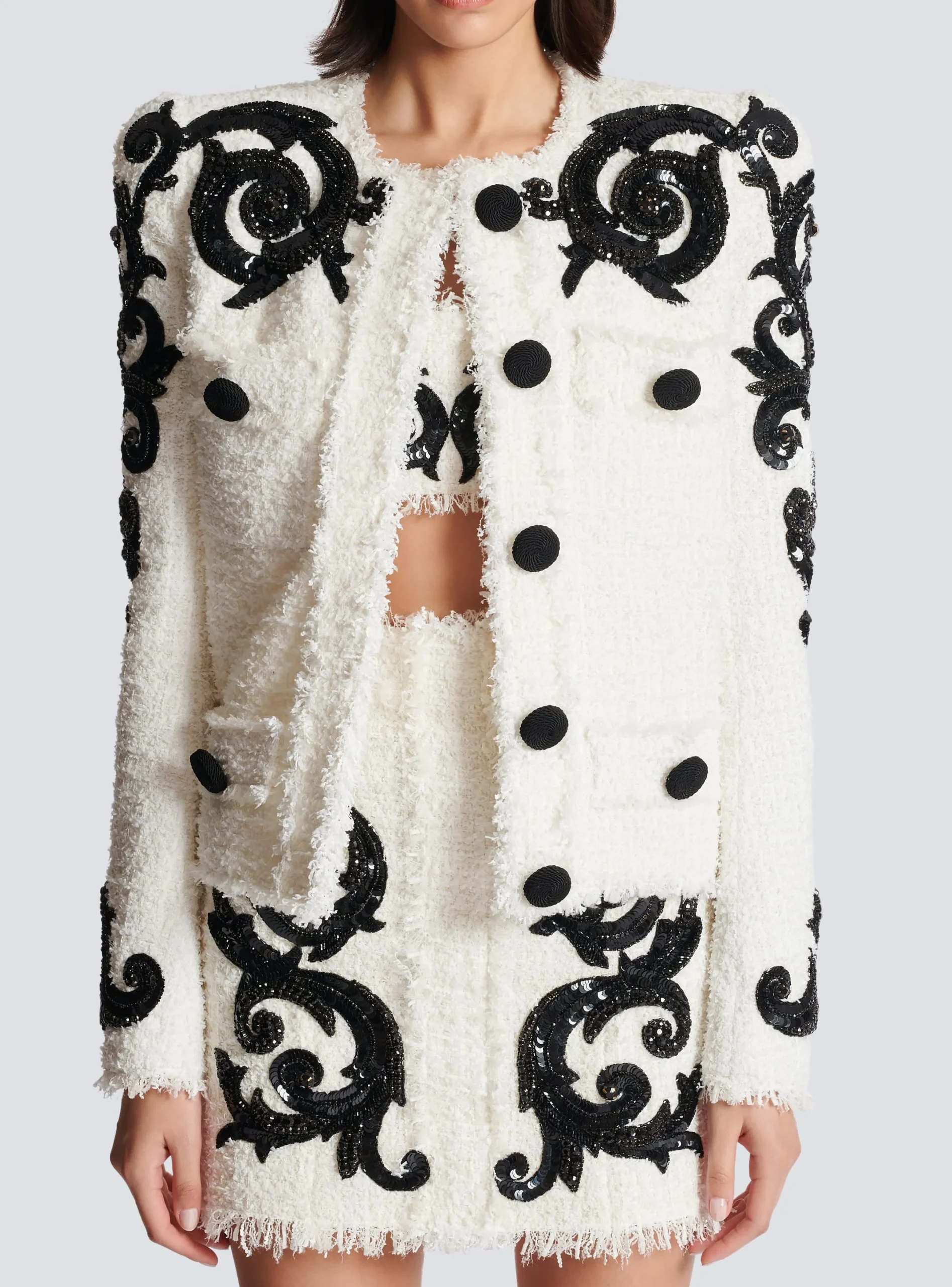 Online Paisley Tweed Jacket Women Jackets And Blazers