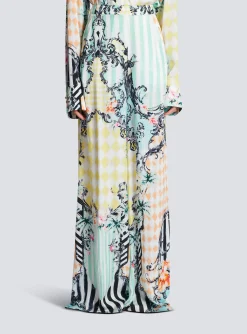 New Palazzo Trousers With Baroque Print Women Trousers And Shorts