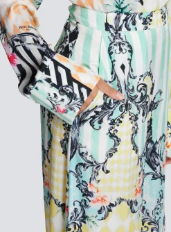 New Palazzo Trousers With Baroque Print Women Trousers And Shorts