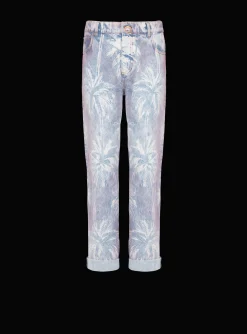 Best Sale Palm Tree Denim Boyfriend Jeans Women Denim